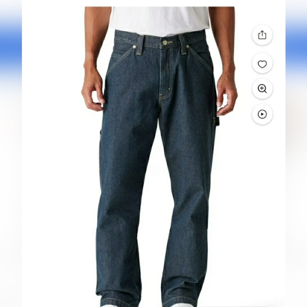 Levi's Men's Loose Tapered Fit Dark Blue Carpenter Jeans 36×30